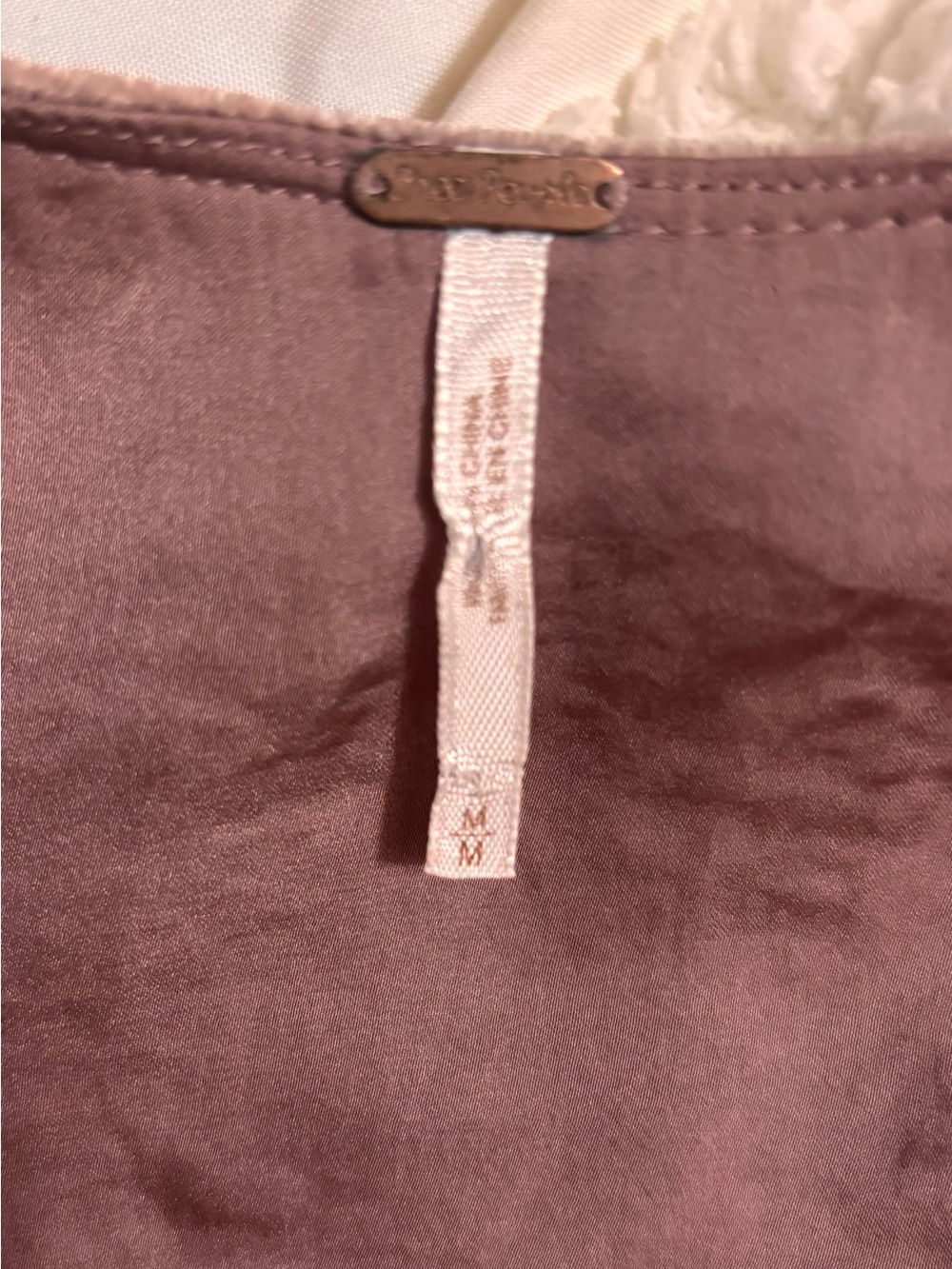 Free People Mauve velvet Button Front Bandeau Vest - Picture 3 of 3